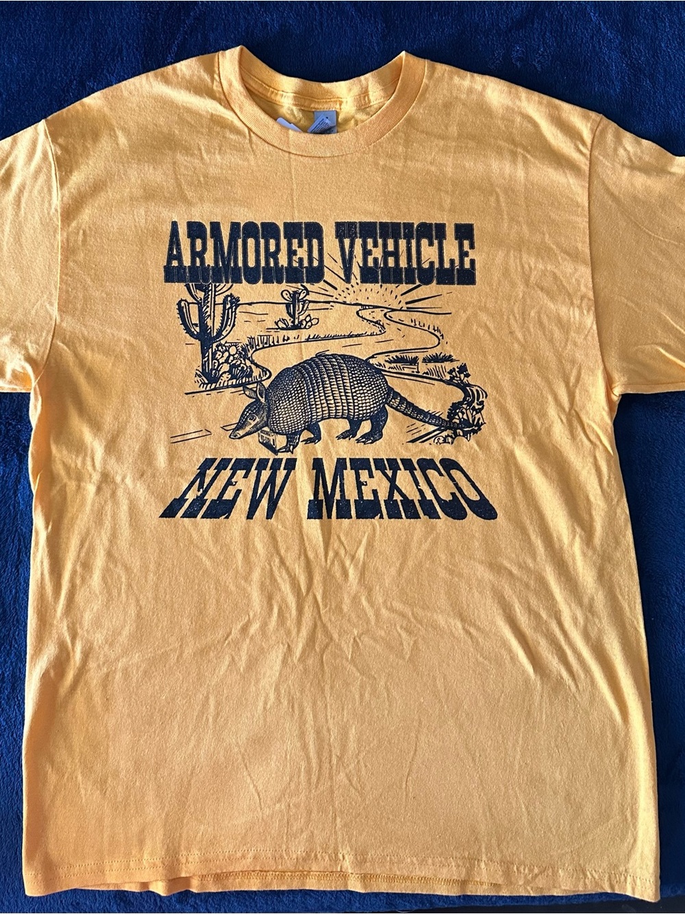 Gildan Yellow "Armored Vehicle New Mexico" Graphic Tee